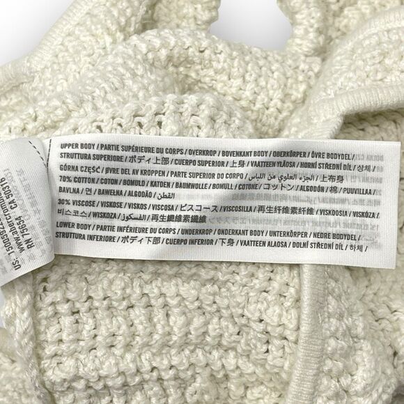 Abercrombie & Fitch Cinched Cutout Crochet Tank Top Cream Women’s Size XS - Picture 12 of 13